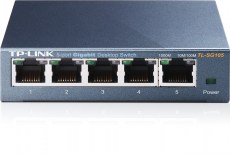 TP-LINK Switch TL-SG105, 5 port, 10-100-1000 Mbps, Steel Case
